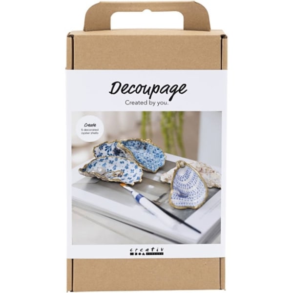 Creativ - Craft Kit Decoupage, Oyster shells, blue, (977787)