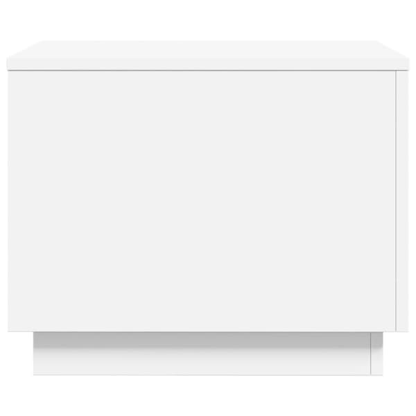 Soffbord med LED vit 50x50x40 cm