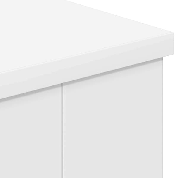 Elektrisk eldstad Vit 114 x 18 x 58,5 cm Konstruerat trä