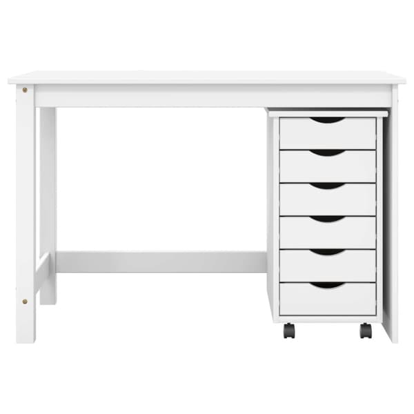 Skrivbord och rullskåpsset MOSS 2 st Vit