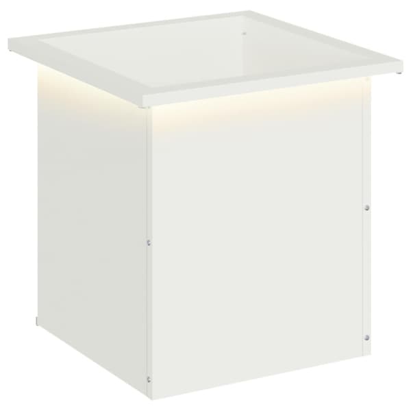 Odlingslåda med LED Vit 40 x 40 x 40 cm Stål