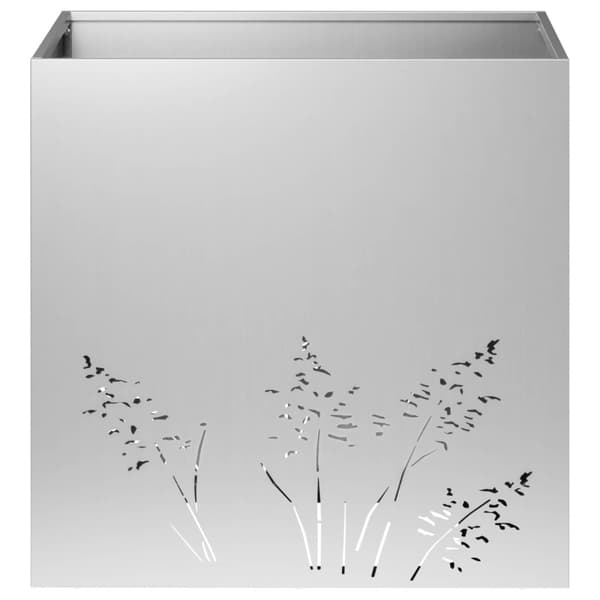Trädgårdsplanterare Silver 50 x 50 x 49 cm Galvaniserat stål
