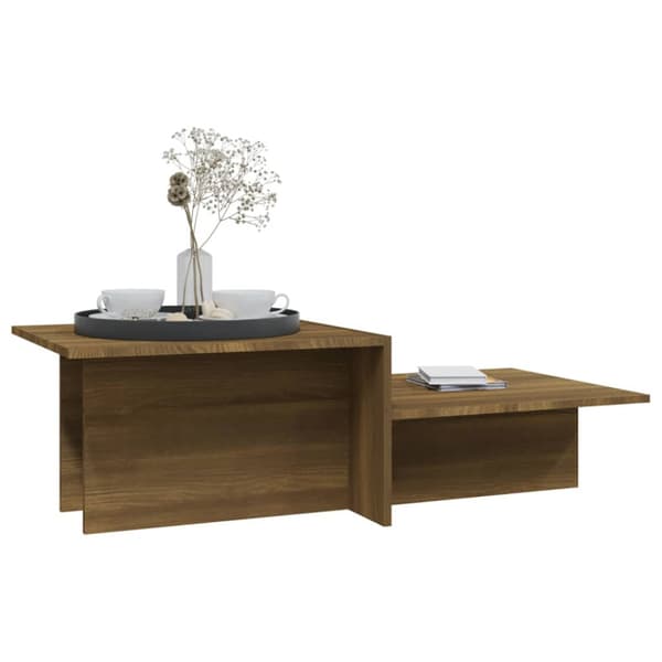 Soffbord brun ek 111,5x50x33 cm konstruerat trä