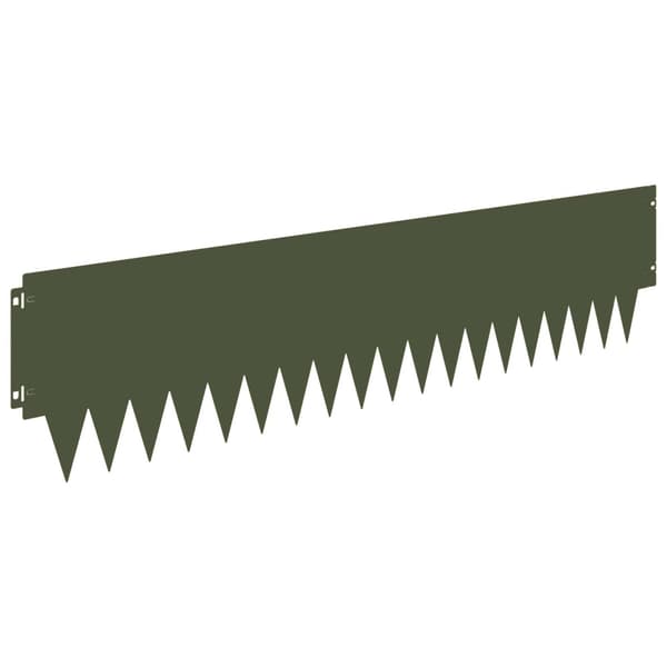 Kant för gräsmatta 10 pcs 103 x 25 cm metall Olivgrön