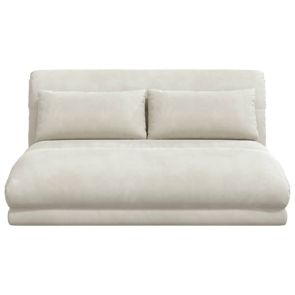 Golvstol Kräm 110 x 82 x 55 cm Sammet