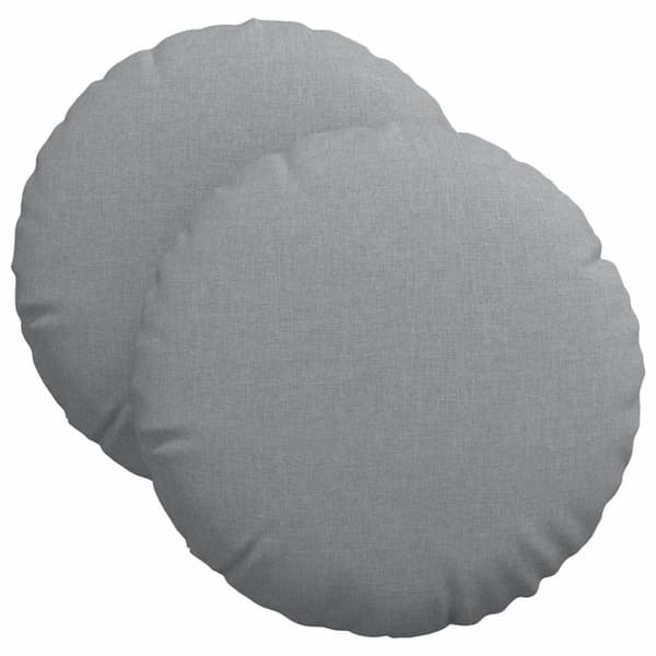 Sittkuddar 2 pcs Ljusgrå Ø40 x 13 cm tyg