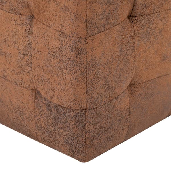 Sängbord 2 st brun 30x30x30 cm konstmocka