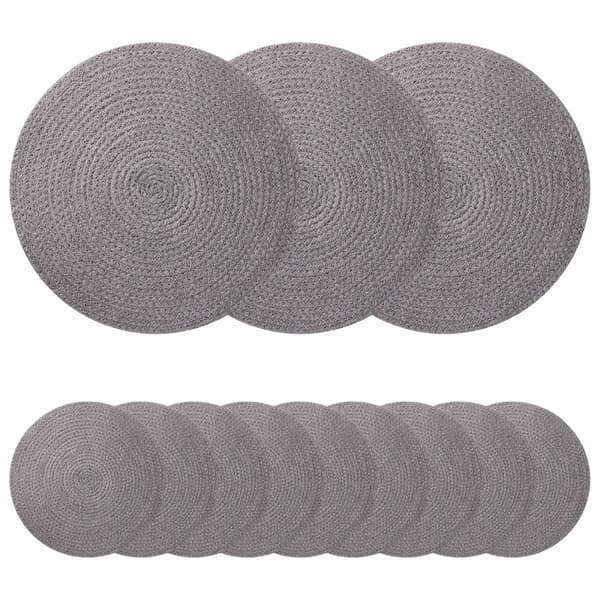 Jute Placemats 12 st Grå 100% Tossa Jute
