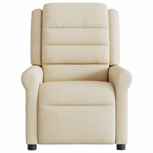 Reclinerfåtölj gräddvit tyg