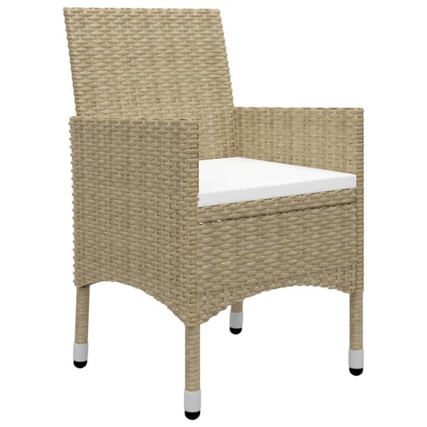 Matgrupp för trädgården 7 delar beige