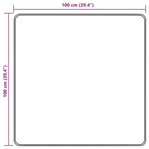 Mattlöpare MARSA Sand 100 x 100 cm Polyester och PVC