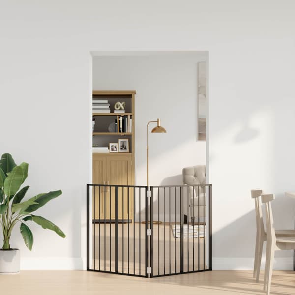 Hundgrind 2 pcs Svart 80 x 80 cm Galvaniserat Stål