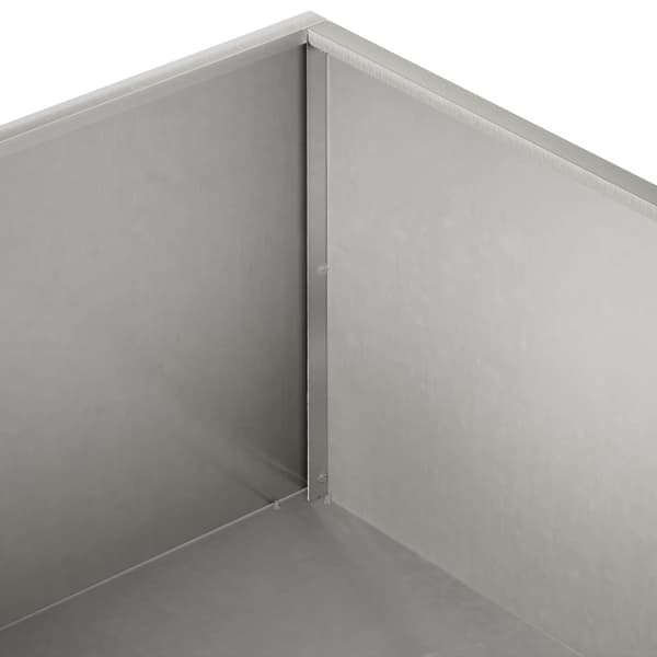 Trädgårdsplanterare 2 st Silver 40 x 40 x 20 cm Rostfritt stål