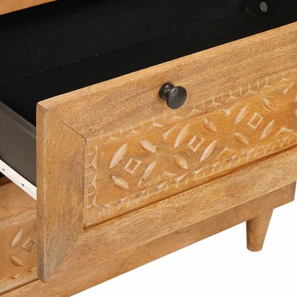 Sideboard Ljusbrun 60 x 33 x 75 cm massivt mangoträ