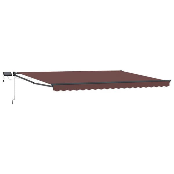 Manuell utdragbar markis med LED-lampor 4 x 2 m