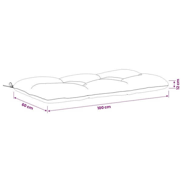 Bänk kudde VIANEN 100% Polyester Vit 100 x 60 x 12 cm