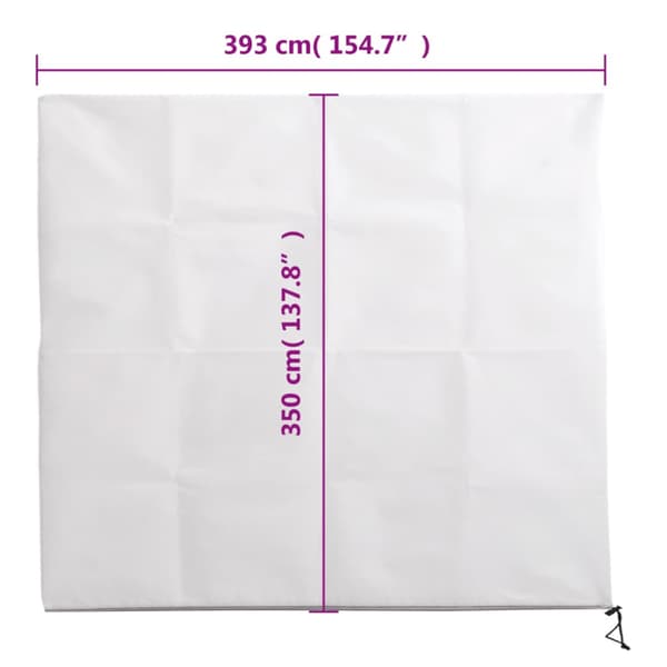 Fiberduk med blixtlås 70 g/m² 3,93x3,5 m