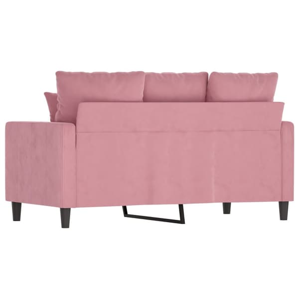 Soffa 2-sits rosa 120 cm sammet