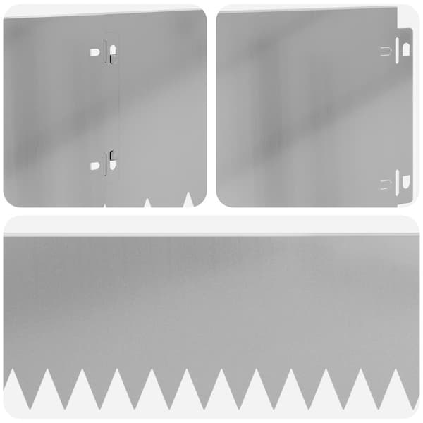 Kant för gräsmatta 30 pcs 103 x 20 cm Stål Silver