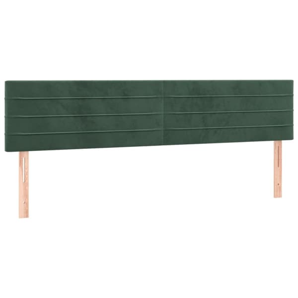 Ramsäng med madrass mörkgrön 200x200 cm sammet