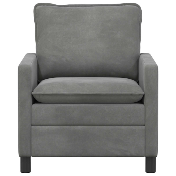 Soffa Mörkgrå 76 x 81 x 87,5 cm Sammet