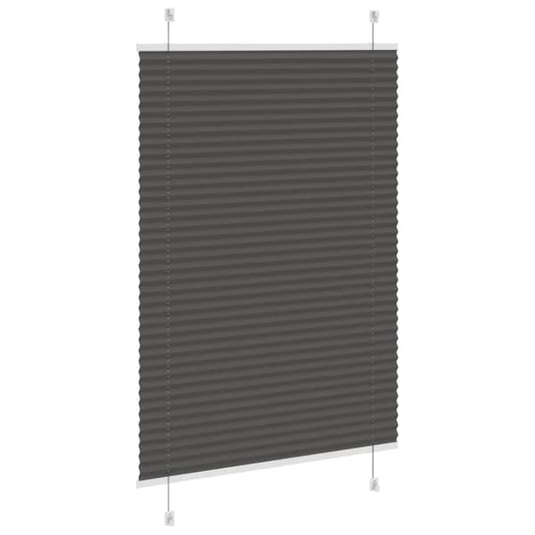 Plisserad persienn svart 100x100 cm tyg bredd 99,4 cm polyester
