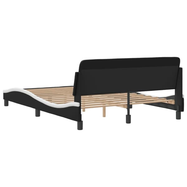 Bed Frame "Dover" Black&White 120x200 cm Faux Leather