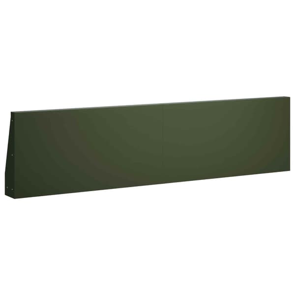 Stödvägg 4 st 80 x 12 x 40 cm Stål Olivgrön