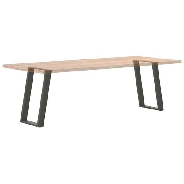 Matbordsben U-formade 2 st antracit 50x(72-73) cm stål
