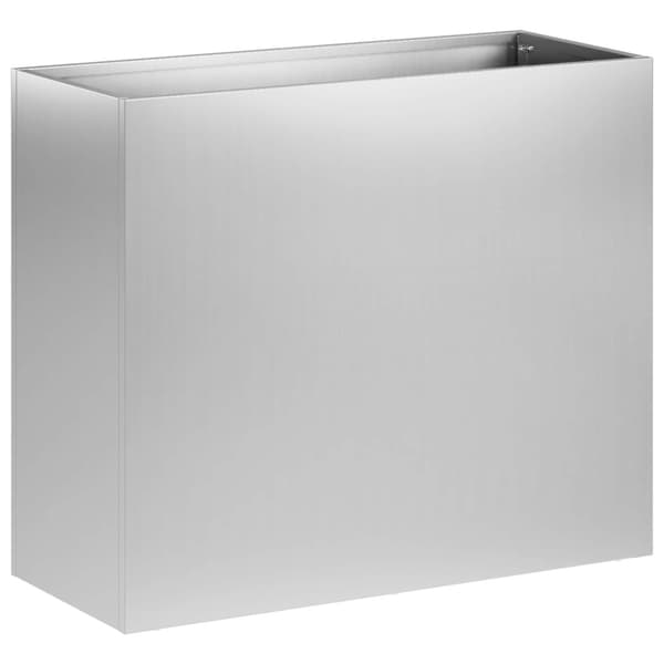Trädgårdsplanterare 2 st Silver 50 x 20 x 40 cm