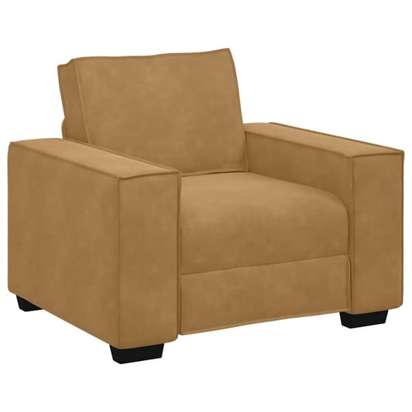 Soffstol brun 100x78x84 cm sammet
