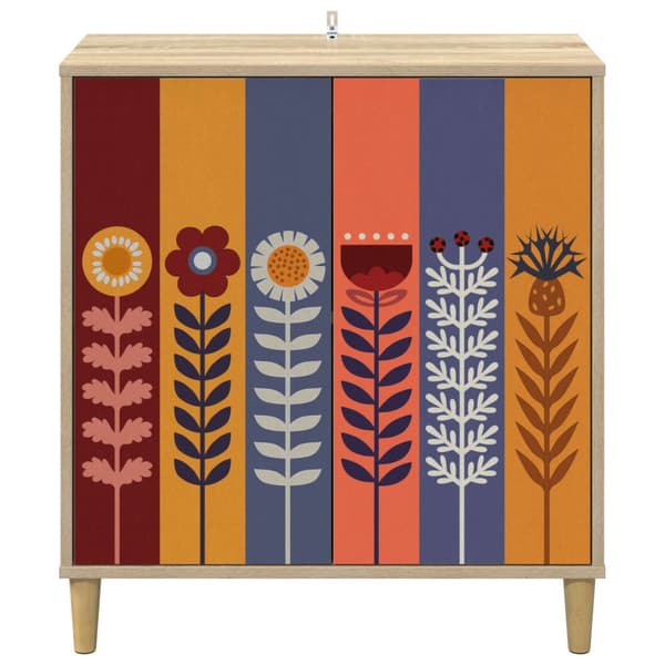 Sideboard ESSEN Sonoma-ek 69 x 33 x 75 cm Konstruerat trä