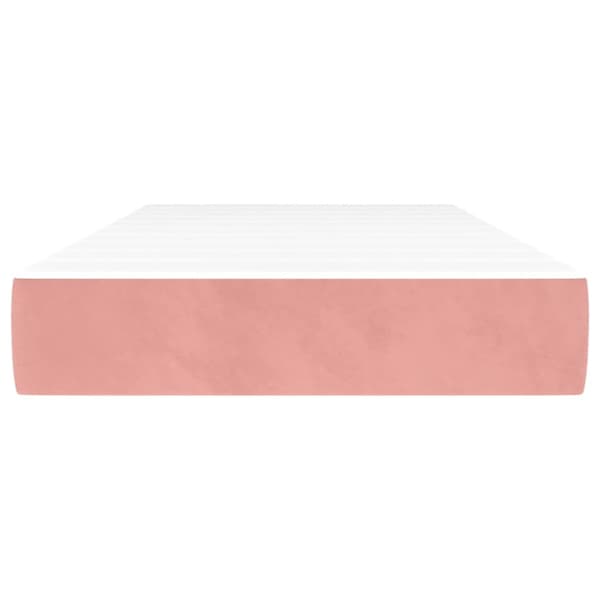 Pocketresårmadrass medium rosa 100x220x20 cm sammet
