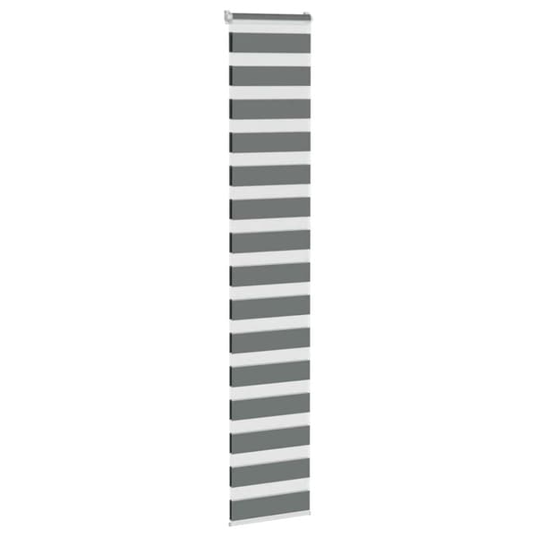 Rullgardin zebra mörkgrå 45x200 cm tyg bredd 40,9 cm polyester