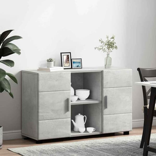 Sideboard FLORIN 88,5 x 30,5 x 55,5 cm Betonggrå