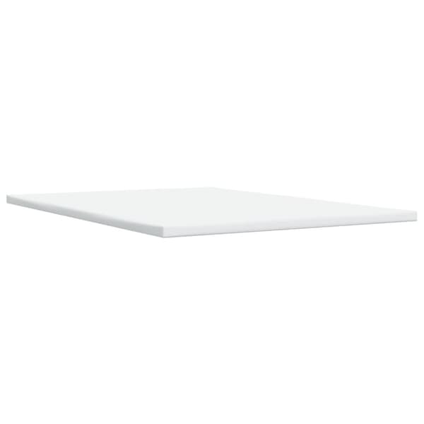 Ramsäng med madrass vit 140x190 cm konstläder