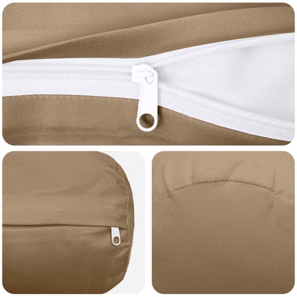 Kudde 2 st HEERLEN Taupe Ø 15 x 40 cm Polyester