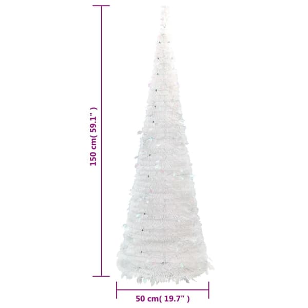 Plastgran pop-up 100 LED vit 150 cm