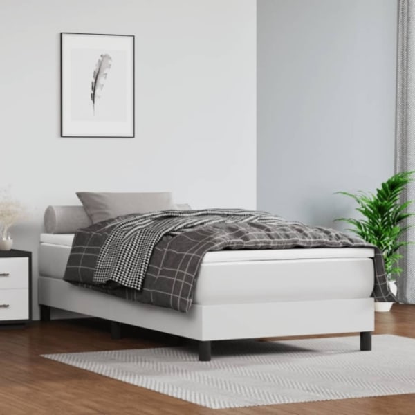 Pocketresårmadrass vit 100x200x20 cm konstläder