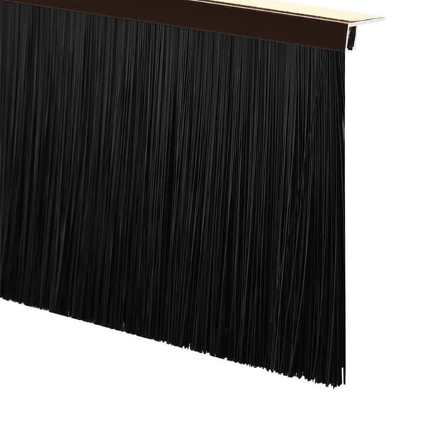 Självhäftande dörrborstlist 6 pcs Brun 100 cm Aluminiumlegering