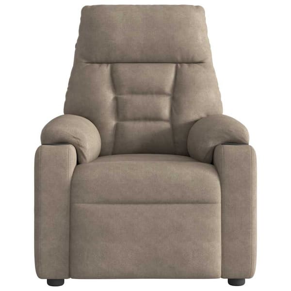 Massagefåtölj taupe mikrofibertyg