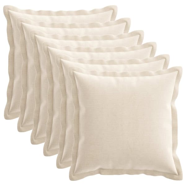 Kuddöverdrag 6 st HOUTEN Gräddvit 35 x 35 cm Chenilletyg