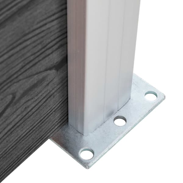 Staketpaneler WPC 526x146 cm svart