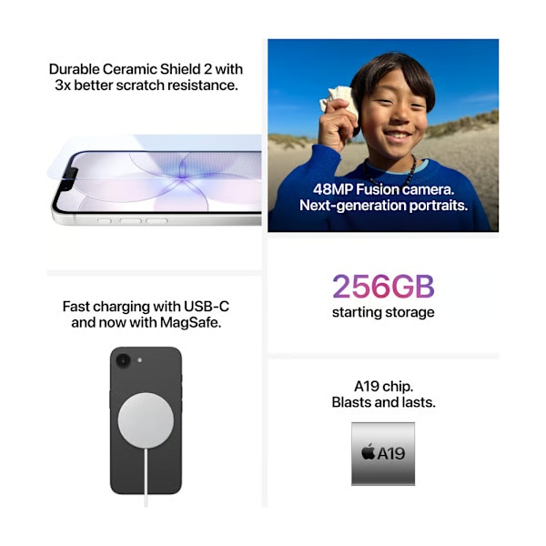 Apple iPhone 17e 256 GB - Vit