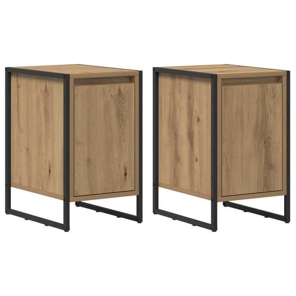 Sängbord 2 pcs Artisan Ek 39,5 x 30 x 50 cm Konstruerat trä