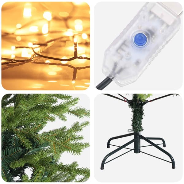 Plast Hingad Julgran 120 cm 150 LED-lampor Varmvit