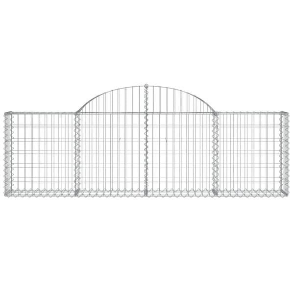 Gabion bågformad 200x30x60/80 cm galvaniserat järn