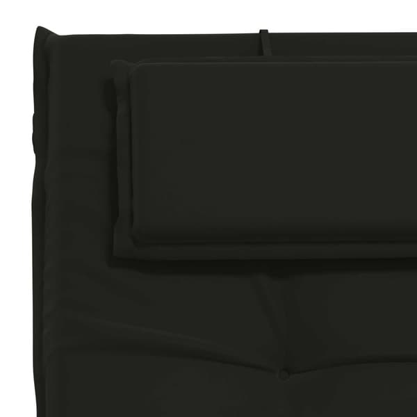 Solstol Kudde GEMERT 100% Polyester Svart 190 x 50 x 9 cm