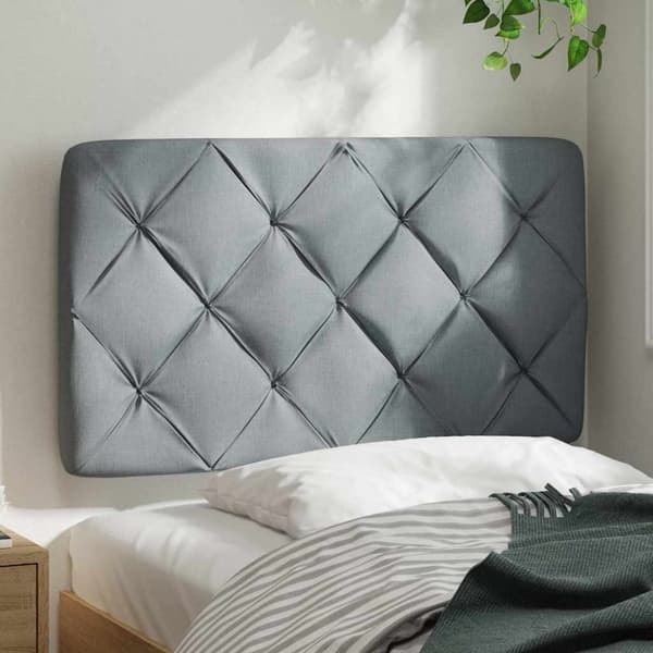 Headboard Cushion Light Grey 90 cm Fabric