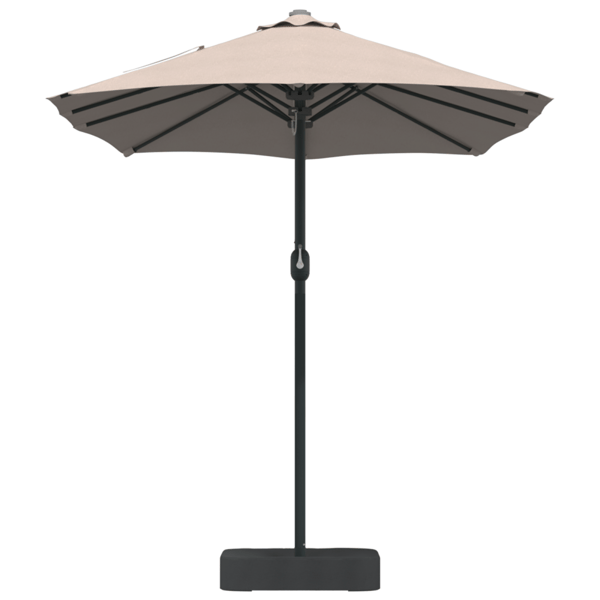 Trädgårdsparasol Taupe 385 x 209 x 244 cm Polyester och Stål